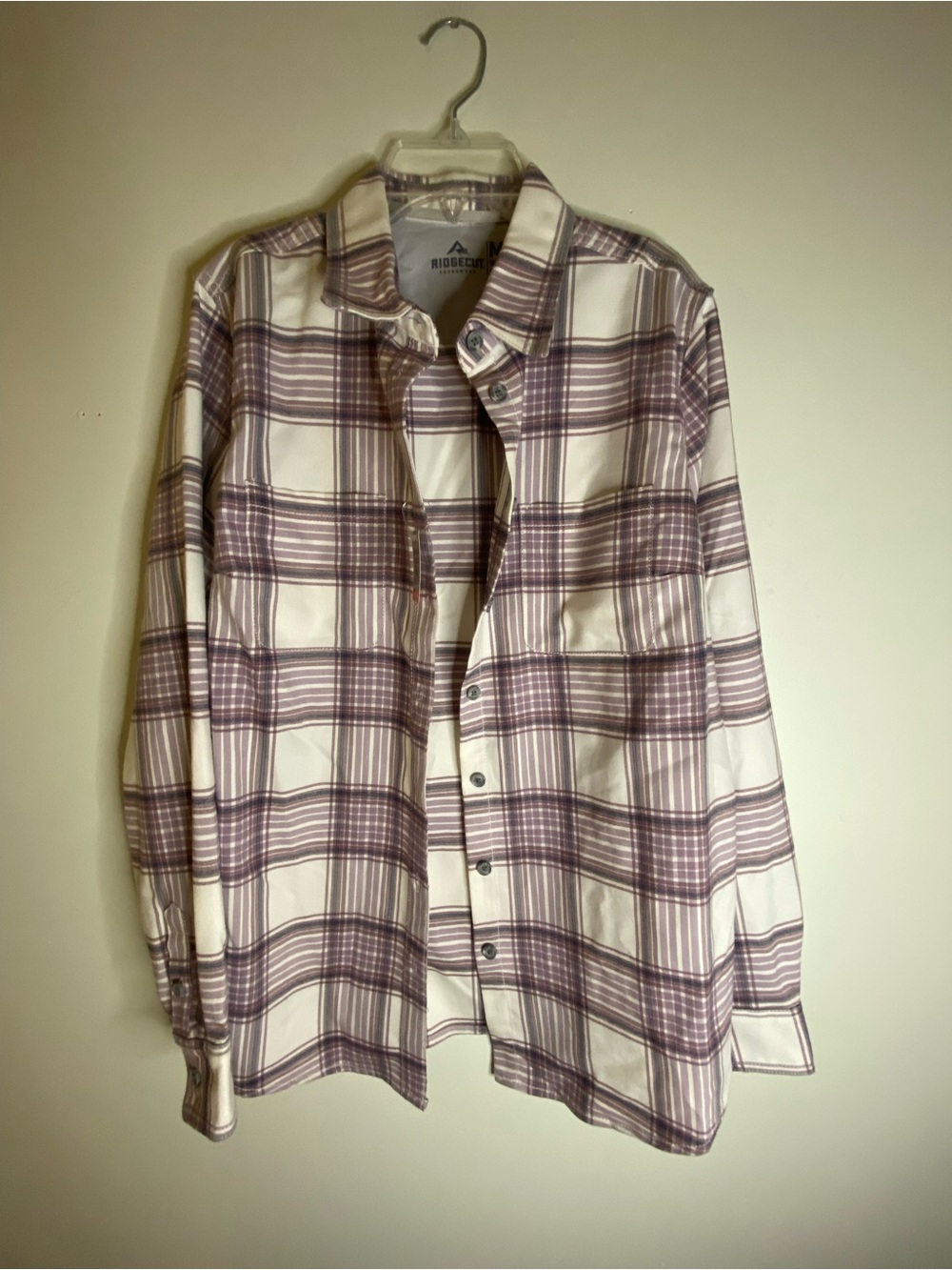 Women's Purple Plaid Button-Down Shirt